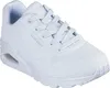 A white Skechers sneaker is shown from a side-angle on a white background. Produktbild-Vorschau