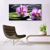 Glasbilder 140x70 Wandbild Druck auf Glas Blumen Steine Produktbild-Vorschau 3