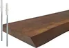 Étagère murale Relaxdays, bordure naturelle, dimensions : 3 Voir les images du produit 1