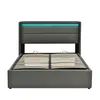 Letto imbottito Flieks 160x200cm con LED, letto Anteprima dell’immagine prodotto 11