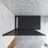 Schwarze Duschkabine 100x200cm Duschwand mit Produktbild-Vorschau 4