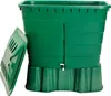 A green compost bin with its lid off, standing on a white background. Voir les images du produit