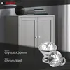Domino Elegante Crystal A Möbelknopf 30mm in Chrom & Weiß Produktbild-Vorschau 2