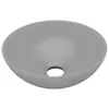 vidaXL Lavabo in Vetroceramica grigio chiaro rotondo Anteprima dell’immagine prodotto 1