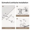 EMKE LED Lampe à miroir Lampe à miroir IP44 pour salle de Voir les images du produit 6
