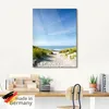 ARTland Glasbild Strand mit Sanddünen und Weg zur See Produktbild-Vorschau 5