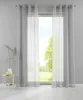 2er Set Ösengardinen HxB 225x140 cm Grau Transparent Produktbild-Vorschau 1