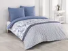 3 tlg Baumwolle Renforce Bettwäsche 200x200 blau weiß Produktbild-Vorschau 4
