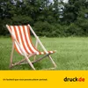 Chaise longue - à larges rayures - orange - pliable - en Voir les images du produit 4