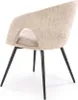 Gepolsterter Drehstuhl K550 in Beige mit Stoffbezug und Produktbild-Vorschau 7