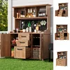 Armadio da giardino Merax in legno di abete, armadio Anteprima dell’immagine prodotto 4