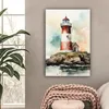 MuchoWow® - Leinwandbilder - Leuchtturm - Felsen - Weiß - Produktbild-Vorschau 2
