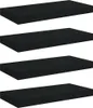 vidaXL Schweberegale 4 Stk. Schwarz 50x23x3,8 cm MDF Produktbild-Vorschau 1