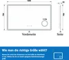Badspigel mit Steckdose 120×70cm Uhr LED Schminkspiegel Produktbild-Vorschau 9