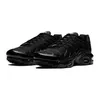 A pair of black Nike Air Max Plus sneakers shown from a side-angle on a white background. Produktbild-Vorschau