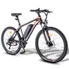A black and orange electric bicycle is shown against a white background. Produktbild-Vorschau