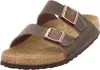 A single brown Birkenstock sandal is shown from a slightly elevated side angle against a white background. Produktbild-Vorschau