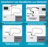 COSTWAY Edelstahl Poolleiter, Schwimmbad Leiter Handlauf Produktbild-Vorschau 6