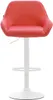 Barhocker Braga Kunstleder weiß rot Produktbild-Vorschau 2