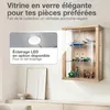 K-Möbel Vitrine suspendue en verre en hêtre (80x60x25 cm) Voir les images du produit 4