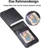 A black phone case is shown open, with two images of a young girl placed inside it. One image is a close-up inset, and the other is visible through a clear window on the case. Produktbild-Vorschau