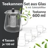 T24 Teekanne Glas mit Siebeinsatz Edelstahl – Produktbild-Vorschau 5