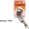 Robustes Vorhangschloss 30mm in Schwarz mit 3 Schlüsseln Produktbild-Vorschau 2