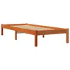 vidaXL Lit en bois massif sans matelas pin brun cireux Voir les images du produit 3