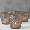 LS-LebenStil Teelichthalter Glas Grau, 7 cm Höhe, 7 cm Produktbild-Vorschau 3