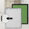 Close-up of two air purifier filters, one in front and one behind, with labels indicating "Vorderseite" (front side) and "Rückseite" (back side). A magnified view of the front filter shows the HEPA filter detail. Produktbild-Vorschau
