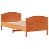Massivholzbett ohne Matratze Wachsbraun 75x190 cm Produktbild-Vorschau 5
