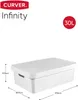 3-er Set INFINITY Box mit Deckel 30L weiß Produktbild-Vorschau 2