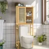 WISFOR Badregal Toilettenregal, Badezimmerregal mit Schrank Produktbild-Vorschau 2