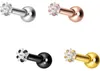 Ohrpiercing Titan Ohrpiercing mit Innengewinde EINGEFASSTER Produktbild-Vorschau 2