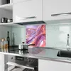 Küchenrückwand Spritzschutz Glas mit Motiv Abstrakte Wellen Produktbild-Vorschau 2