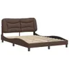 Bettgestell ohne Matratze "Hvar" Braun 140x190 cm Produktbild-Vorschau 1