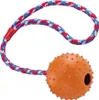 Nobby pallone in gomma con campanella e corda 7 cm Anteprima dell’immagine prodotto 1