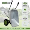 2-Rad Schubkarre verzinkt 110L Gartenkarre Baukarre Produktbild-Vorschau 3