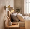 LUXOLAR Wandleuchte Beige Gold E27 mit Kabel, Stecker und Produktbild-Vorschau 6
