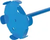 A blue tool with a circular head and a long handle, isolated on a white background. Produktbild-Vorschau