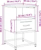 vidaXL Nachttische 2 Stk. Anthrazit 36x39x60,5 cm Stahl Produktbild-Vorschau 8