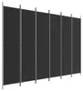 vidaXL 6dílné paravány černé 300x220 cm Látka Náhled obrázku produktu 1