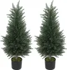 HOMCOM 2er Set Künstliche Zypresse 90cm Kunstpflanze mit Produktbild-Vorschau 1