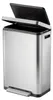 A stainless steel trash can with its lid open, showing the interior. Produktbild-Vorschau