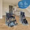 Invalidný vozík skladací Skladací invalidný vozík s Náhľad obrázku produktu 2