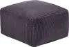 BELIANI Pouf Dunkelgrau Cord 50 x 50 cm mit EPS-Perlen Produktbild-Vorschau 4