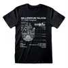 Star Wars - Millenium Falcon Sketch - Black T-Shirt - Größe Produktbild-Vorschau 1