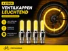 4x LED Ventilkappen Gelb für Fahrrad – Leuchtende Produktbild-Vorschau 1