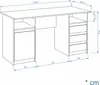 KOMTO Schreibtisch mit Schubladen - Oslo 145 x 65 x 76 cm Produktbild-Vorschau 7