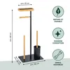 eluno Garniture de WC sur pied 4en1, brosse de WC, Voir les images du produit 7